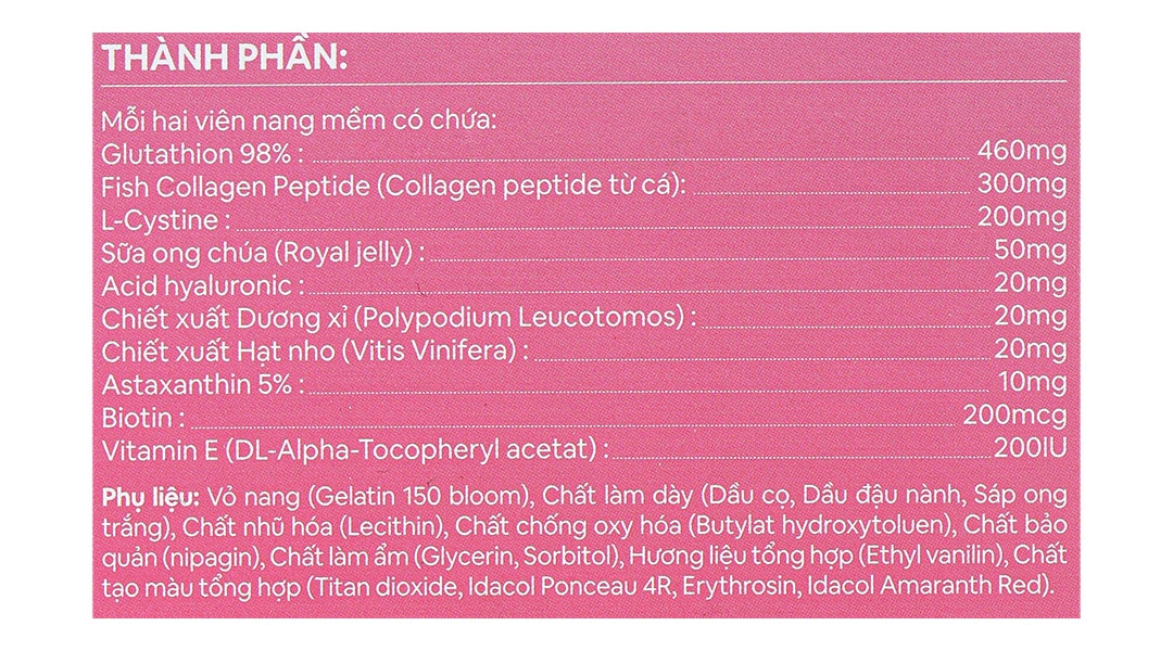 Combo 4 hộp Glutathion JV hộp 30 viên - 6